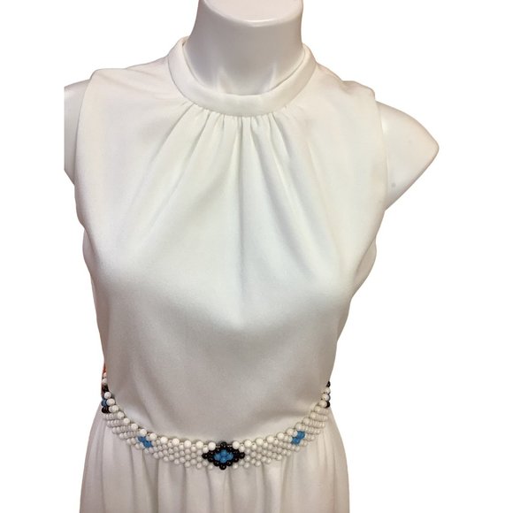1960s-70s Carlye White Maxi Dress - Picture 2 of 8